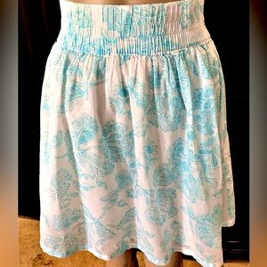 NOT AVAILABLE Old Navy white and teal skirt so comfortable, new-but not boutique